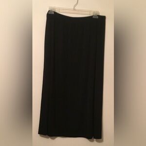 Kathy Ireland Plus Size 2X Solid Black Skirt, With Stretch Waistband